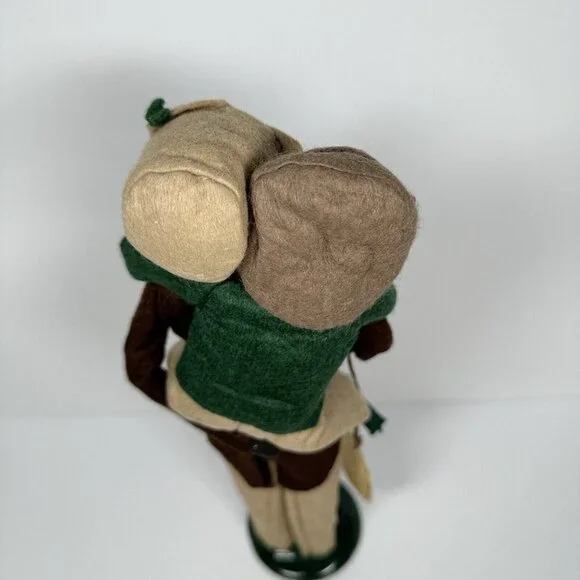 Byers Choice Bob Cratchit & Tiny Tim First Edition 1990 Green Brown Coats Beige - Picture 8 of 13